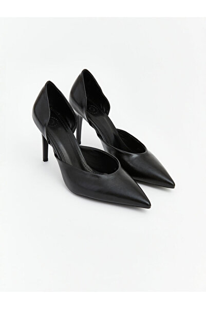 LC Waikiki Noua colecție de pantofi cu toc pentru femei, negri, cu vârf ascuț...