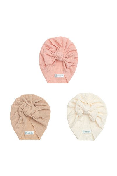 melvelo Baby turban with pillowcase, cotton, Melvelo, Dusk - Peach, Caramel, ...