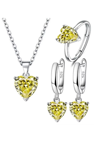 Waves And Pebbles Necklace Earring Ring Set