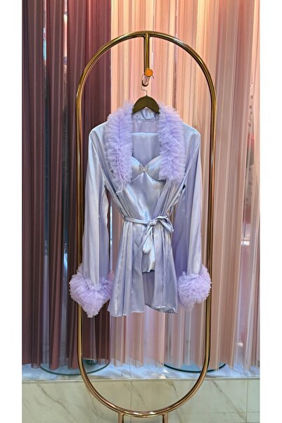 Limas lingerie Special Design Tulle, Butterfly-Detail 4-Piece Pajama Set