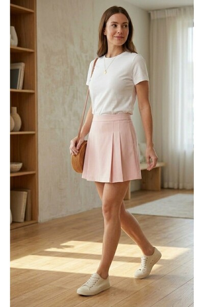 B&T MODA Pileli Şort Etek