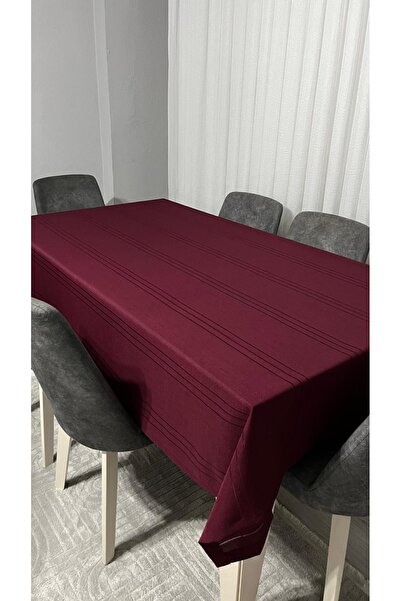 SosyeteDükkanı KETEN BORDO COLBER MASA ÖRTÜSÜ 160-220