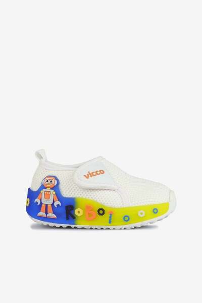 Vicco Jeli Lighted Unisex Casual Shoes White/Orange Size 19-21