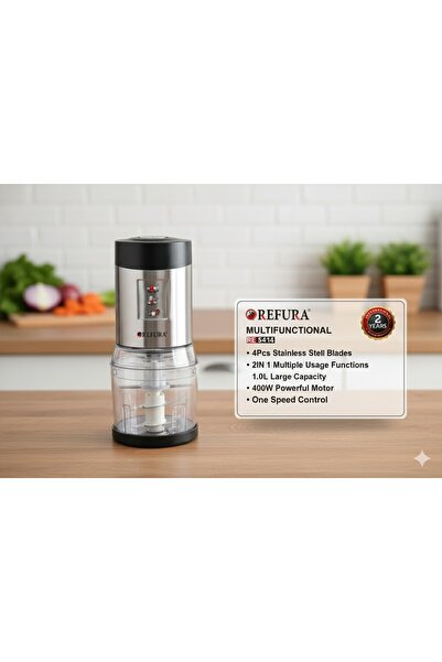 REFURA محضرة طعام متعددة الاستخدامات من بقوة 400 واط، تضمن سرعة وكفاءة في الت...