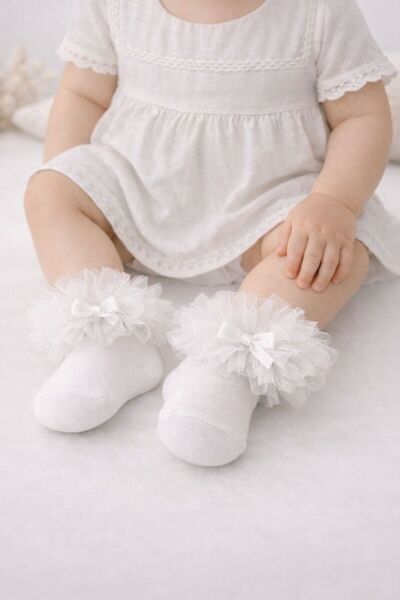 Miniminiksdesing Tulle Pack Socks for Baby Girls - Children's Socks 0-24 Months