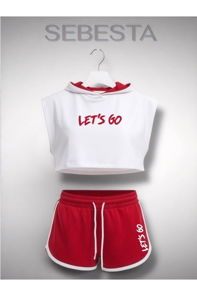 Sebesta Fashion Let’S Go Printed Premium Oversized Athlete Women Top and Bott...