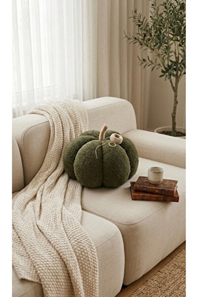 oiphome Διακοσμητικό βελούδινο κολοκυθάκι 30 χακί υπέροχα είδη