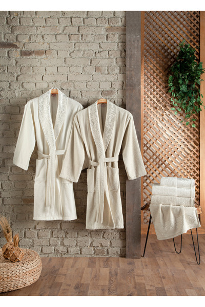 Fiesta Tekstil Star Jacquard 6-Piece Bathrobe Set