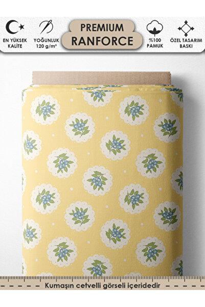 FabricsTown Țesătură Ranforce 100% bumbac 100x240 cm 120 g/m² Imprimare digit...