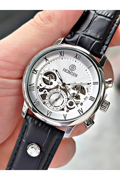 Homies Black Leather Cord Functions Active Original Men's Wristwatch + Bracel...