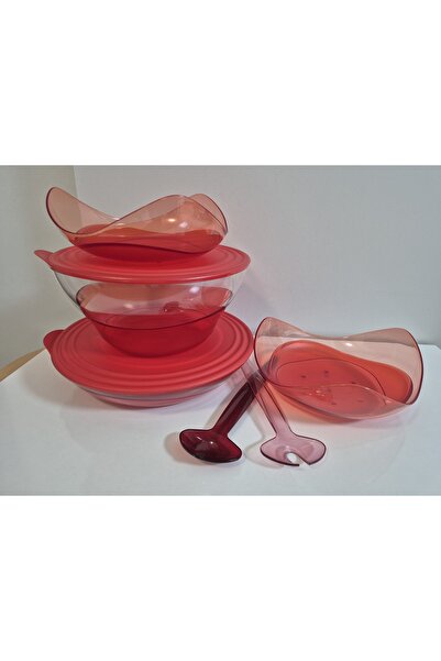 Tupperware Damla Set of 5 Red Pieces