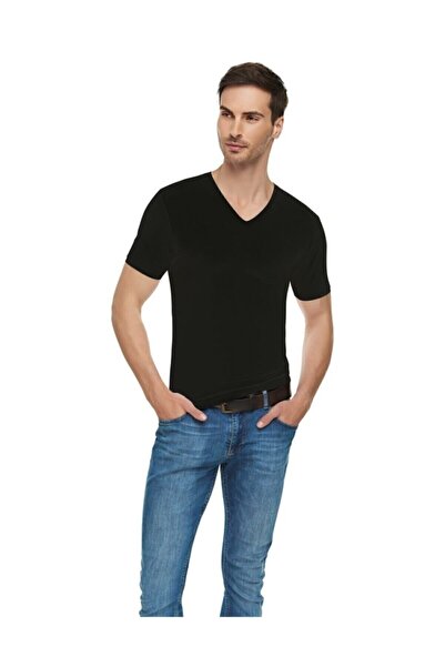 HARMAN TEKSTİL Harman Tutku Rib Knit Men's V-Neck Undershirt Singlet 3-Pack