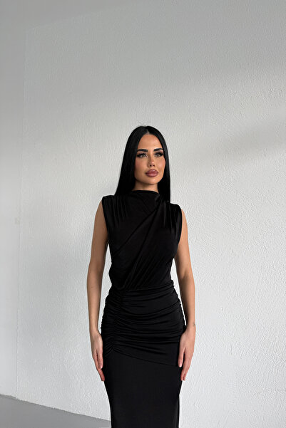 LİLA İSTANBUL Fisherman Collar Design Dress