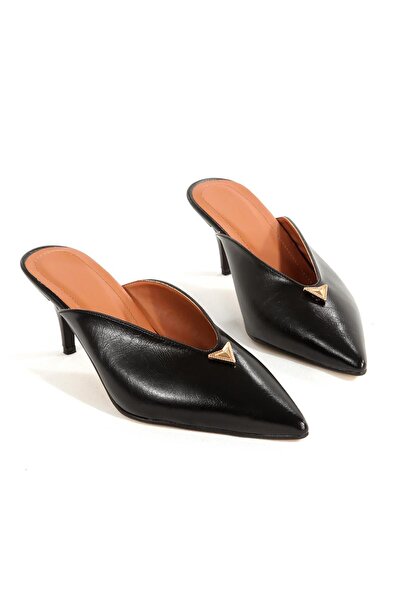 BİR-SEN SHOES Zini Women's Pointed Toe Skin Faux Leather Thin Heels Stylish S...
