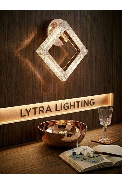 Lytra Lighting Yakamoz Model Gümüş 3 Renk Modu Kristal Salon Mutfak Yatak Çoc...