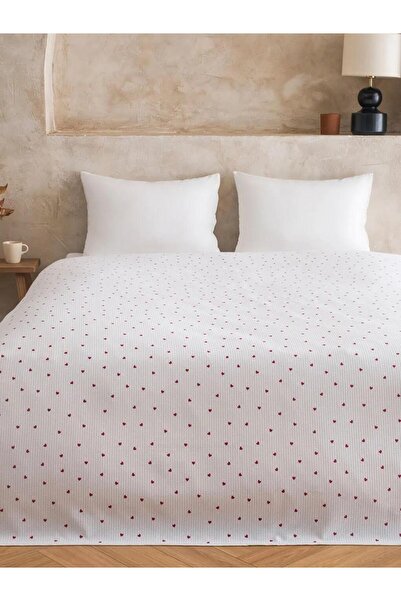 LC Waikiki القلب الأحمر منقوش مزدوج قماش بيكي (S6)