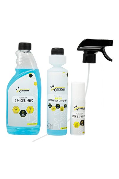 carblix Set 3 soluții dezghețat și curățare parbriz -30C 500ml + -60C 250ml +...
