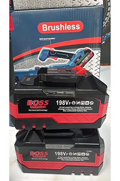 Generic BOSS Brushless Cordless Leaf Blower, Blue and Red, German Technology, 198V Battery Powered with Char