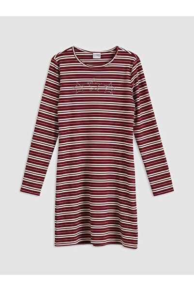 LC Waikiki Peak New Season Crew Neck Rhinestone Girls' Dress