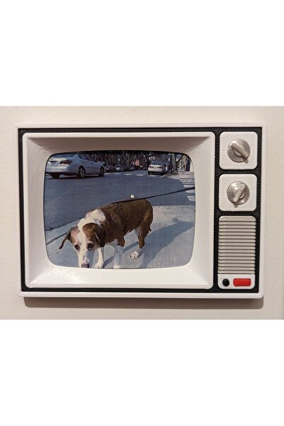 ADA 3D Retro Televizyon Tasarımlı Fotoğraf Çerçevesi Nostaljik Dekoratif Süs ...
