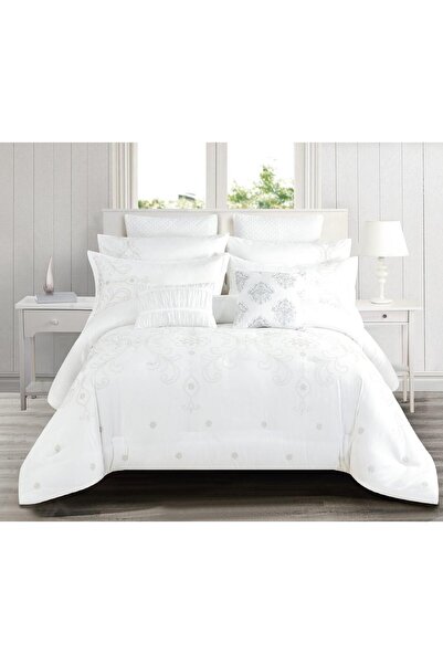 Ghaiboba Royal Embroidered Bedspread Set, 10 Pieces, Coma - Model 7