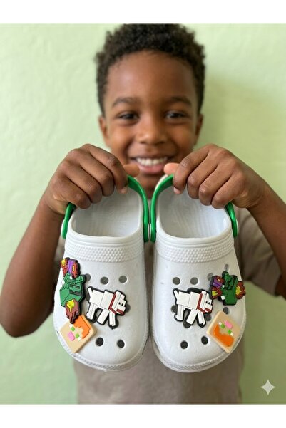 Behtah Kundura Мъжки 6-компонентни Jibbitz декорирани детски затворени сандал...