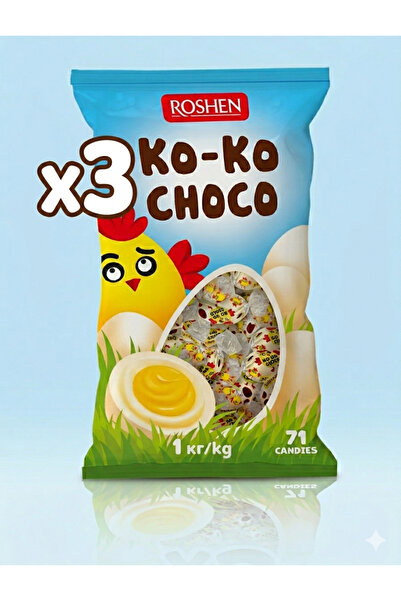 Roshen x3 Ko-Ko Choco Bomboane Ciocolata Alba 1 Kg