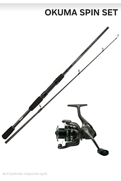 Okuma Wave Power 244cm 15-40gr Spin Kamışı+ Acuador ACU-4000A 3+1BB Olta Maki...