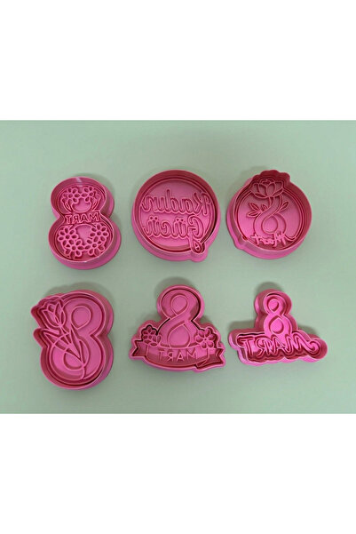 Filkorium3D 8 March International Women's Day Cookie Mold Set – 6-Piece Speci...