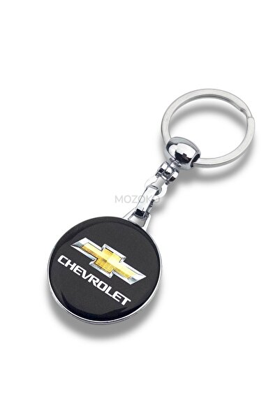 MOZOKO High Quality Black Chevrolet Logo Drop Printed Stylish Gift Car Keychain