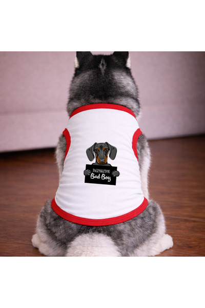 petite pati White Wanted Black Dog Tshirt Dog Clothing (100% Cotton Combed Co...