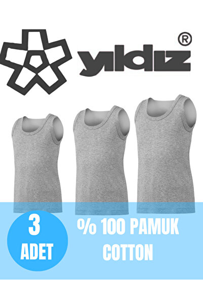 YILDIZ 3-Piece Boys' Cotton % Cotton Rib Knit Fabric Undershirt