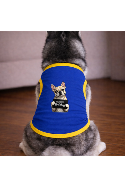 petite pati Mavi Wanted French Dog Tshirt Dog Outfit (100% Cotton Combed Cott...