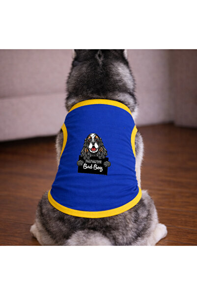 petite pati تي شيرت Blue Wanted King Dog للكلاب (100% قطن ممشط قطن%) للسلالات...