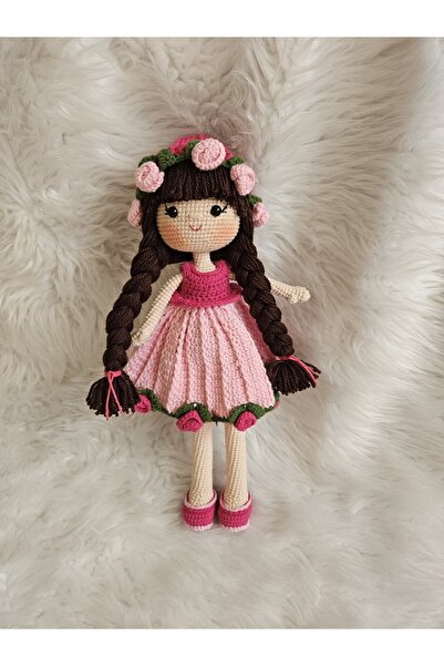 ToysWorld Amigurumi güllü bebek organik oyuncak