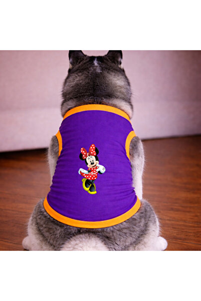petite pati Purple Minnie Dog Tshirt Dog Outfit (100% Cotton Combed Cotton) S...