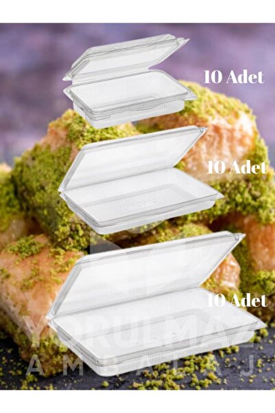 yorulmaz ambalaj 🍮 30 Parça Plastik Tatlı Kabı – Kilitli Kapaklı, Sızdırmaz,...
