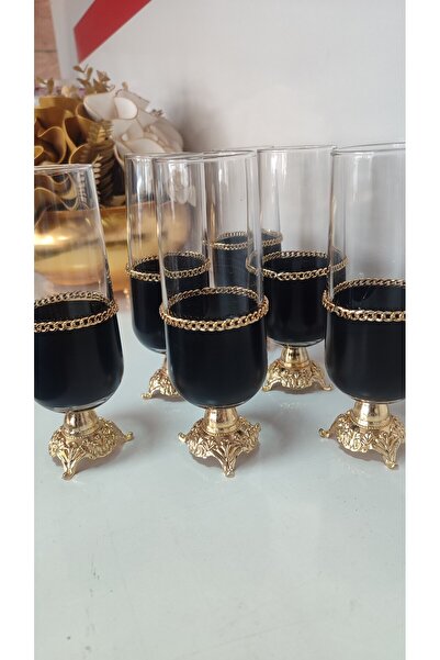 FTH DİZAYN Butterfly Collection 6 Pieces Blackline Coffee and Tea Cups