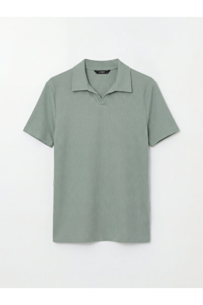 LC Waikiki Ανδρικό μπλουζάκι με πράσινο γιακά Polo