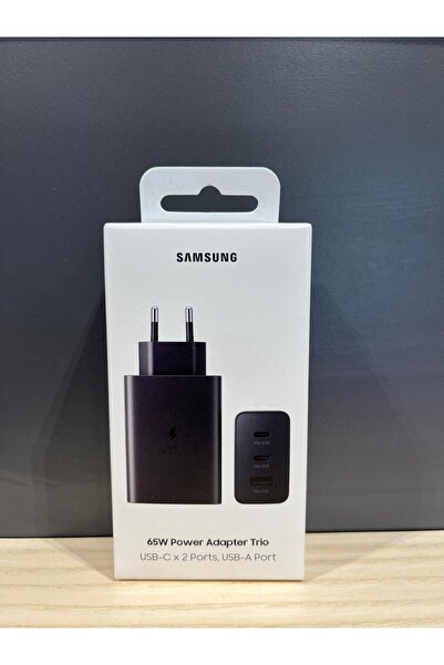 Samsung EP-T6530N TYPE-C & TYPE-A HIZLI ŞARJ ALETİ ÜÇLÜ (65W-25W-15W) - SİYAH