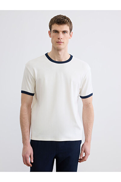LC Waikiki Rmz Gi̇yi̇m Farkiyla Zero Roba Collar Flexible Men's T-Shirt