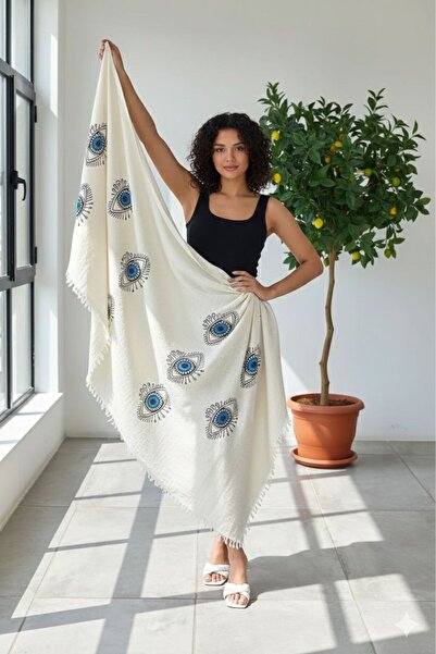 DRESSY LIFE Prosop tip Peshtemal din muselină imprimată, 100% bumbac