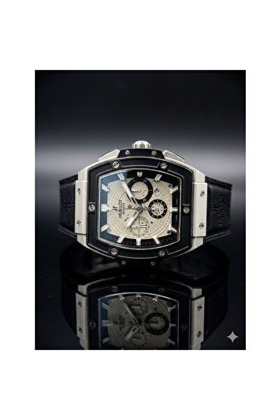 LAOBAN ساعة كرونوغراف - إصدار فاخر باللونين الأبيض والأسود | ساعة سويسرية دقيقة