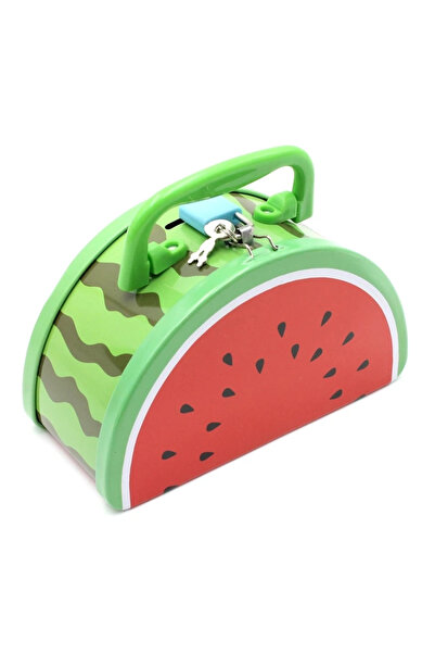 FELİTE MEYVE FİGÜRLÜ METAL KİLİTLİ KUMBARA 1 ADET ASORTİ