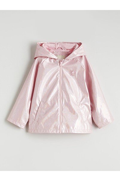 LC Waikiki Lcw Kids Pink Hooded Coat for Girls