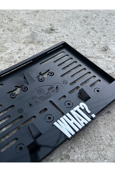 taş pleksi WHAT? YAZILI MOTOR PLAKALIK 3D PARLAK PLEKSİ TÜM MOTOSİKLET MODELL...