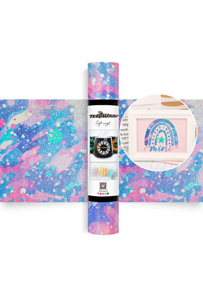 Teckwrap Craft Glitter Brush Premium Vinil – Watercolor Spots – 30.4 cm × 152...