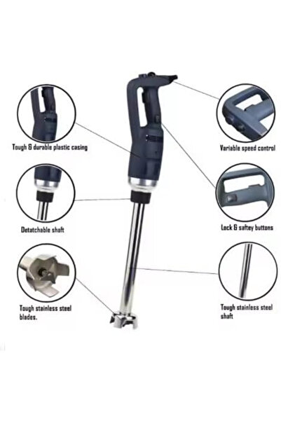 LETWOO Commercial Immersion Blender 750W Power, Hand Held Mixer with 56CM 304...