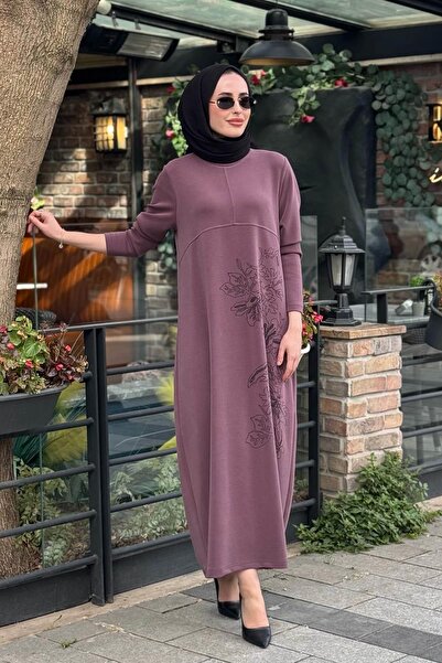 Nurcan Çetin Elbise 26137 Mürdüm