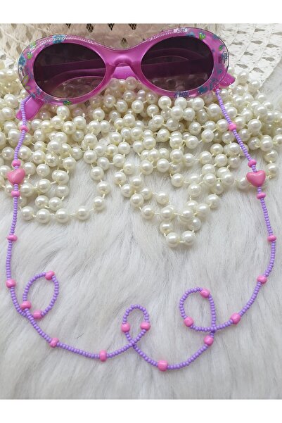 HAPPY HANDMADE Chain.../Lilac Chain with Heart/Girls' Glasses Strap/Sunglasse...